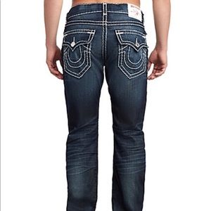 True Religion Mens Straight Jean with Flap